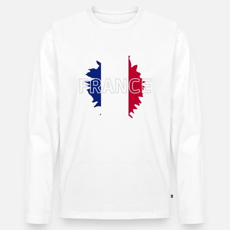 Frankreich - Männer Premium Bio Langarmshirt - undefined