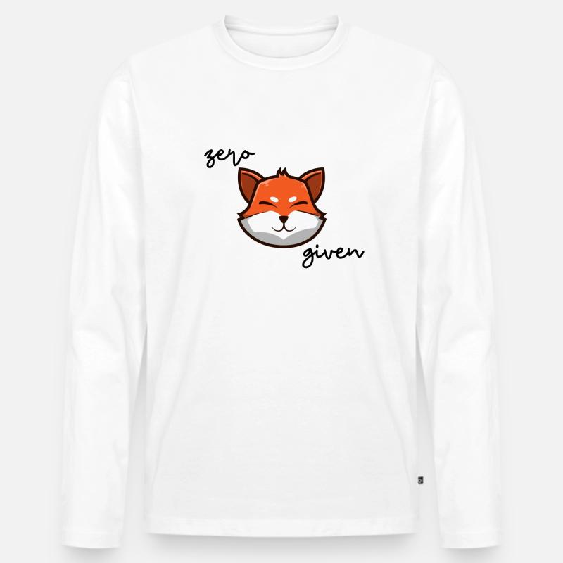 Zero Fox given - Männer Premium Bio Langarmshirt - Weiß