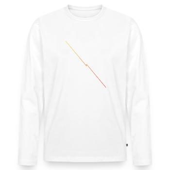 Electricienne Vêtements Ordinateur électrique blague - T-shirt manches longues Premium bio Homme - blanc - Devant - Nico (187cm)