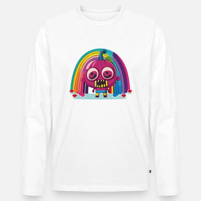 Pride Zombie 08 - Männer Premium Bio Langarmshirt - Weiß