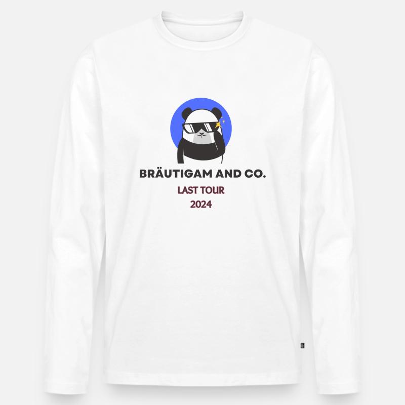 Bräutigam and Co - Männer Premium Bio Langarmshirt - Weiß