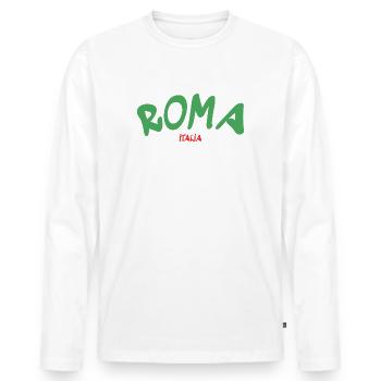 Rome - Rome - Italie - Italie - Italie - T-shirt manches longues Premium bio Homme - blanc - Devant - Nico (187cm)