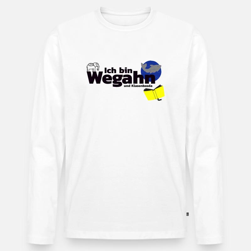 BT. - Ich bin Wegahn - Männer Premium Bio Langarmshirt - Weiß