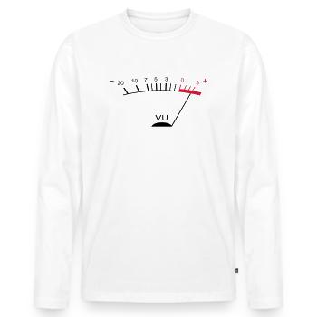 vu meter ii FR - T-shirt manches longues Premium bio Homme - blanc - Devant - Nico (187cm)