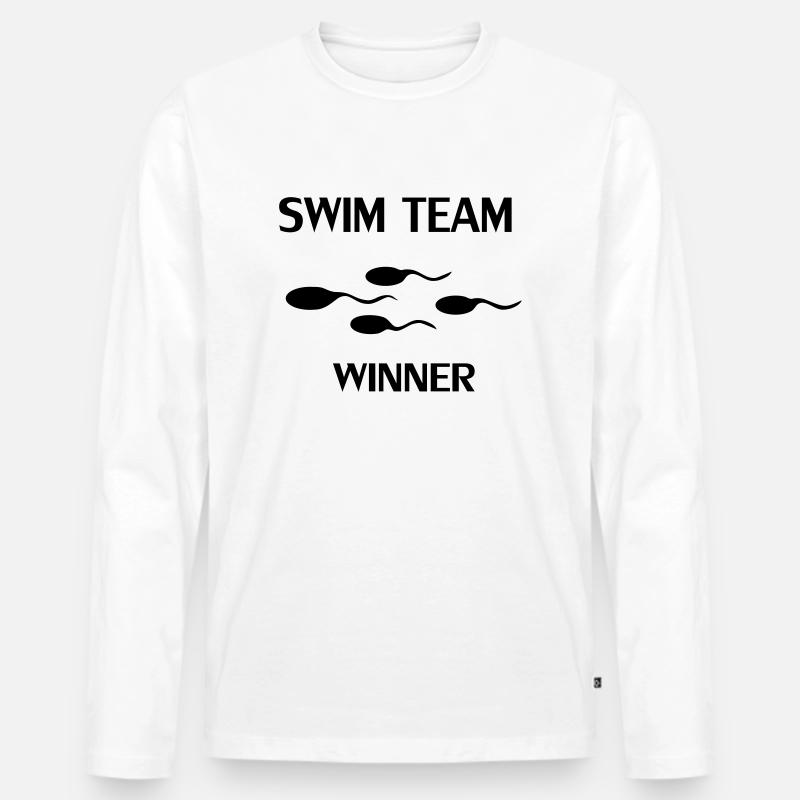 swim team winner - Männer Premium Bio Langarmshirt - Weiß