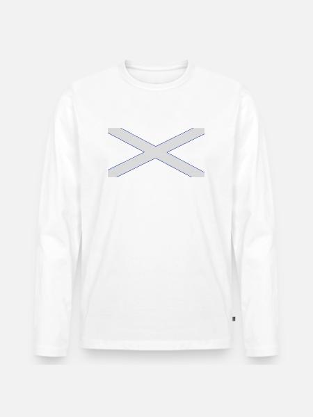 schottland fahne - Männer Premium Bio Langarmshirt - Weiß