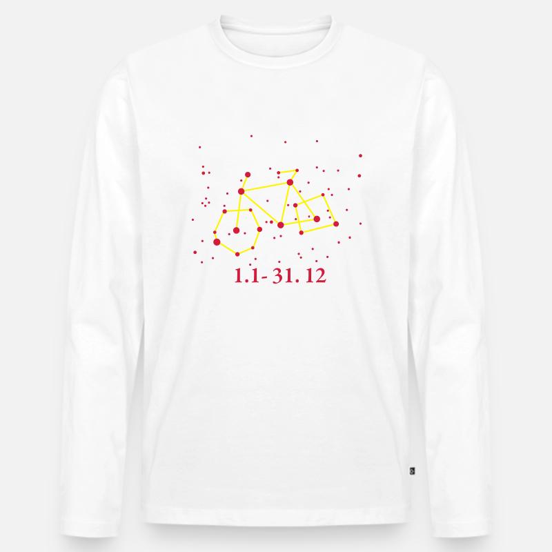 Sternzeichen Radler 2 - Männer Premium Bio Langarmshirt - Weiß