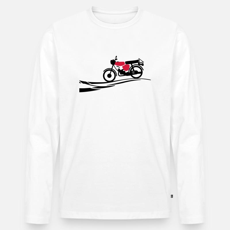 Fahrzeug - Simson S51 - Männer Premium Bio Langarmshirt - Weiß