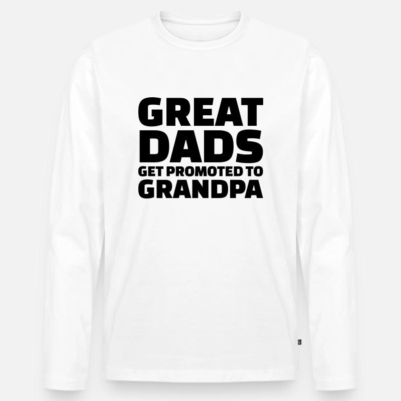Opa - Männer Premium Bio Langarmshirt - Weiß