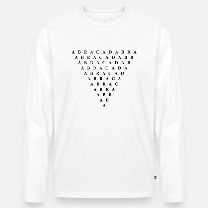 Abrakadabra - Männer Premium Bio Langarmshirt - Weiß