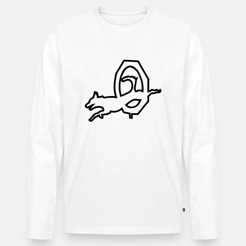 agility hund sport - Männer Premium Bio Langarmshirt - Weiß