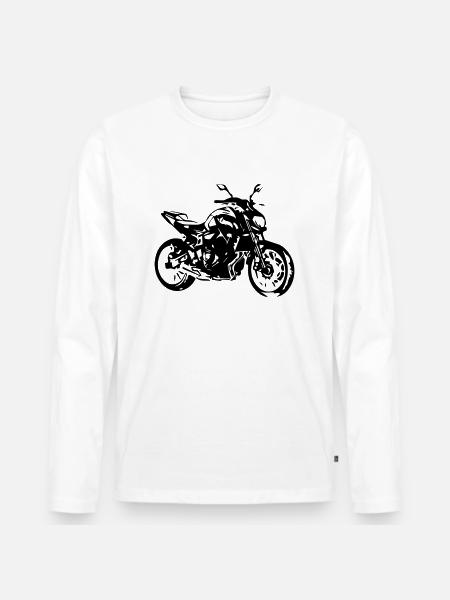 motorcycle roadster - Men's Premium Organic Long Sleeve Shirt - white