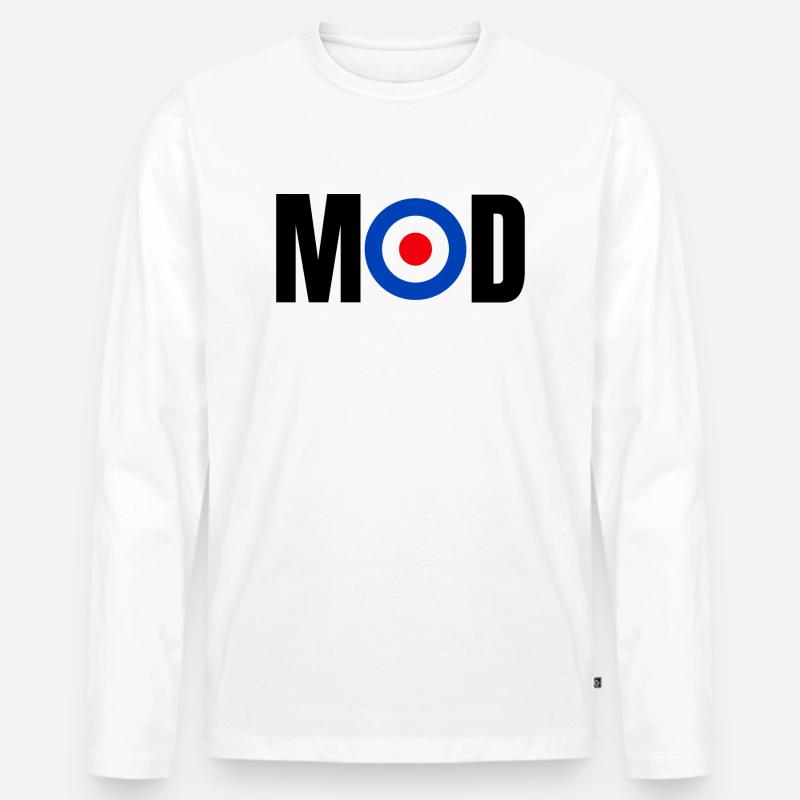 Mod - Männer Premium Bio Langarmshirt - Weiß
