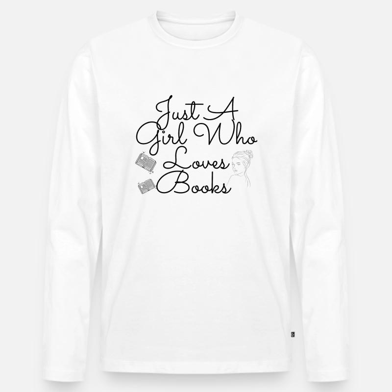 Buch - Männer Premium Bio Langarmshirt - Weiß