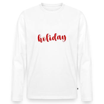 My Boyfriend Went To Holiday And All I Got Was - Men's Premium Organic Long Sleeve Shirt - white - Front - Nico (187cm)