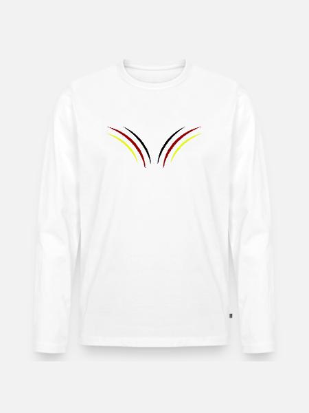 Claws Germany - Men's Premium Organic Long Sleeve Shirt - white