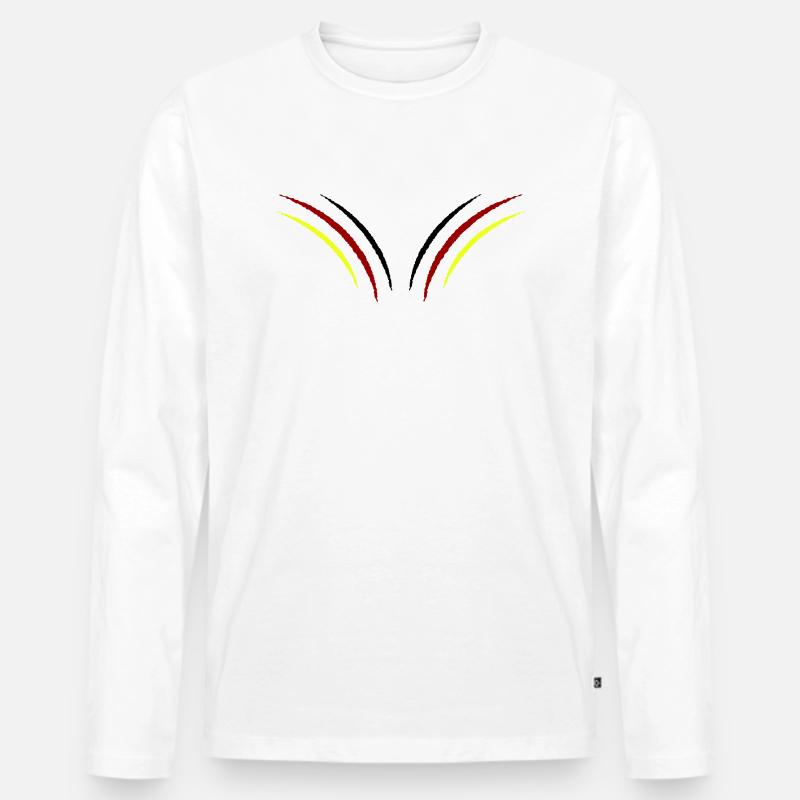 krallen germany - Männer Premium Bio Langarmshirt - Weiß