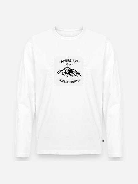 Après-Ski Fieberbrunn - Men's Premium Organic Long Sleeve Shirt - white