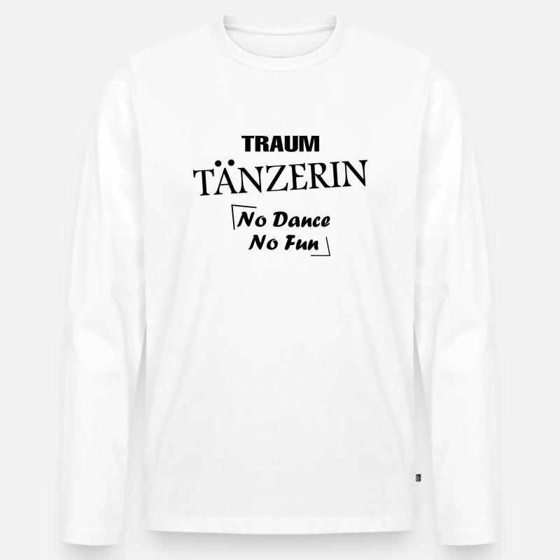 Dancing Dance Music - Männer Premium Bio Langarmshirt - Weiß