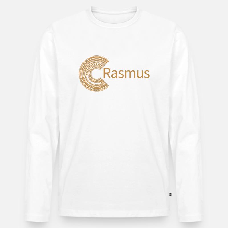 Für Rasmus - Männer Premium Bio Langarmshirt - Weiß