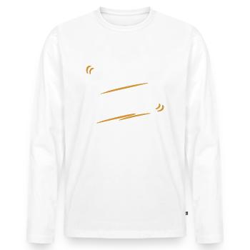 Ici c'est l'apéro - T-shirt manches longues Premium bio Homme - blanc - Devant - Nico (187cm)