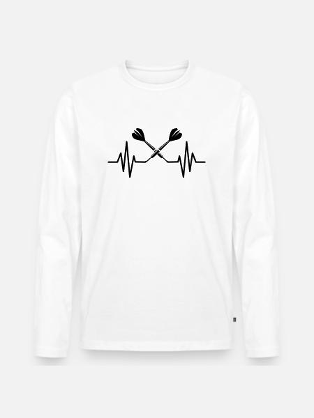 Darts logo - Men's Premium Organic Long Sleeve Shirt - white