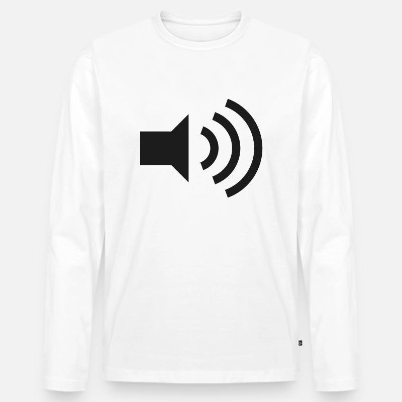 loud - Männer Premium Bio Langarmshirt - Weiß