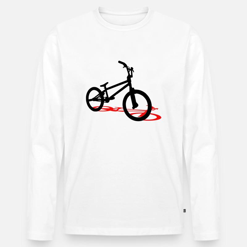 BMX - Männer Premium Bio Langarmshirt - Weiß