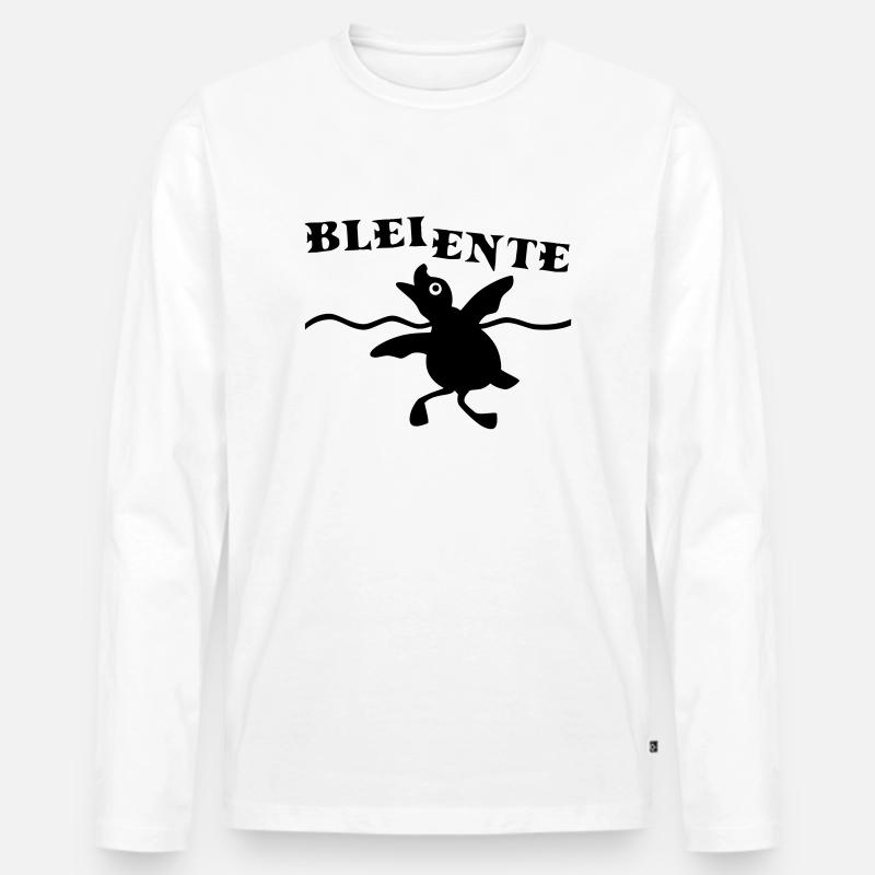 Bleiente - Männer Premium Bio Langarmshirt - Weiß