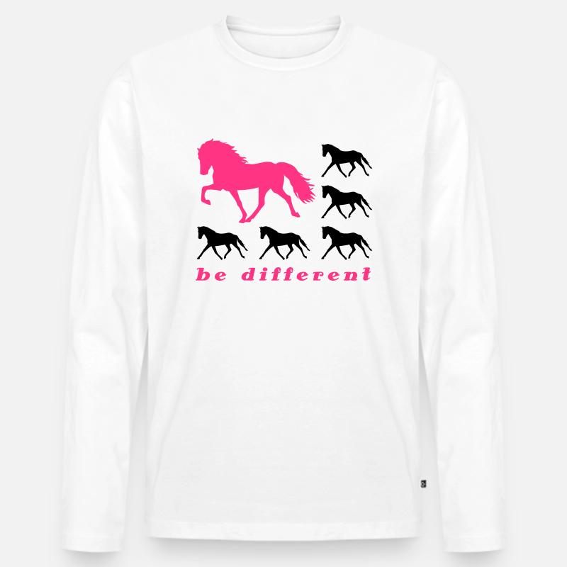 be different - Männer Premium Bio Langarmshirt - Weiß