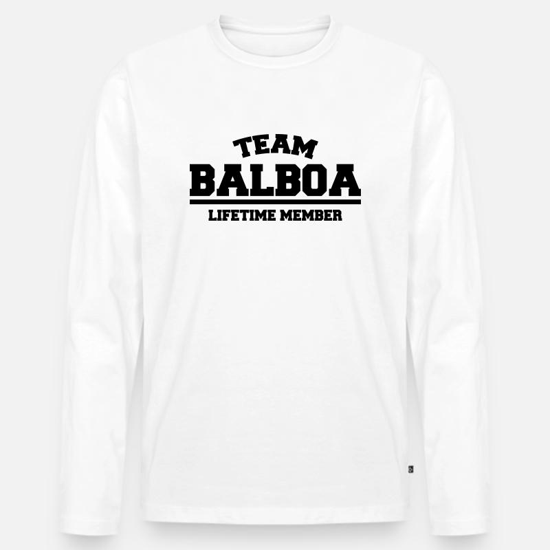 team balboa - Männer Premium Bio Langarmshirt - Weiß
