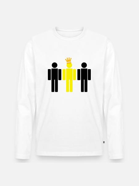 3c roi - T-shirt manches longues Premium bio Homme - blanc
