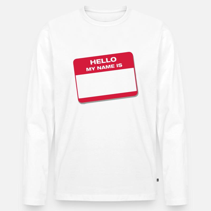 my_name_is - Männer Premium Bio Langarmshirt - Weiß