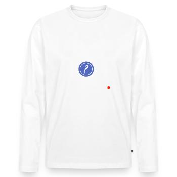 Il suffit de demander - T-shirt manches longues Premium bio Homme - blanc - Devant - Nico (187cm)