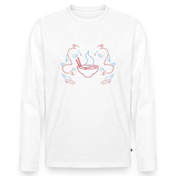 Drachen Windows - Männer Premium Bio Langarmshirt - Weiß - Vorne - Nico (187cm)