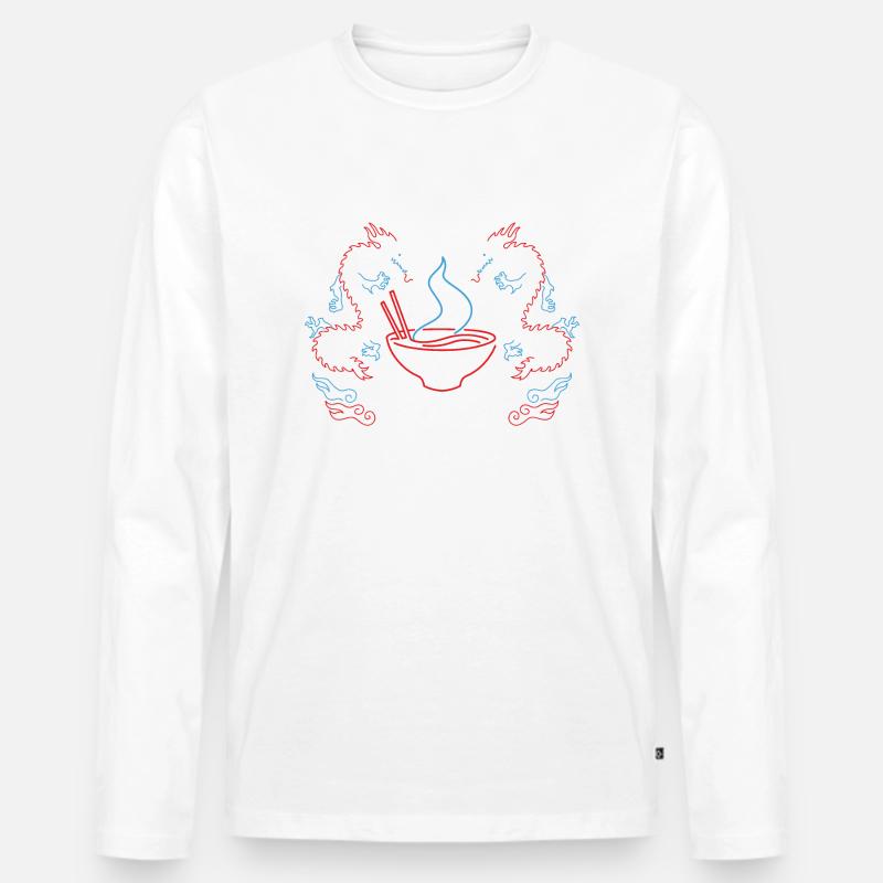 Drachen Windows - Männer Premium Bio Langarmshirt - Weiß