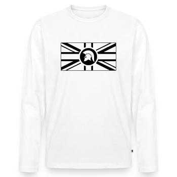 early_reggae_negative - Männer Premium Bio Langarmshirt - Weiß - Vorne - Nico (187cm)
