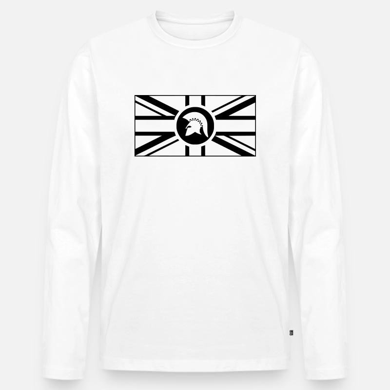 early_reggae_negative - Männer Premium Bio Langarmshirt - Weiß