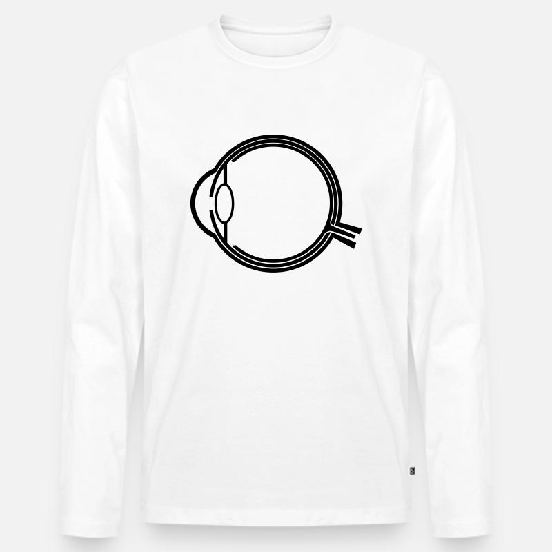 Auge Anatomie_g1a - Männer Premium Bio Langarmshirt - Weiß