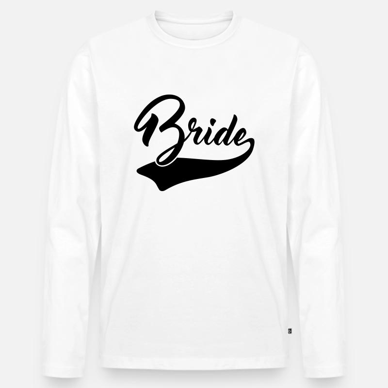 Bride - Männer Premium Bio Langarmshirt - Weiß