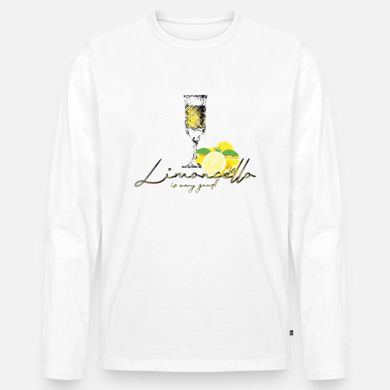 Limoncello (Limoncello) - Männer Premium Bio Langarmshirt - Weiß