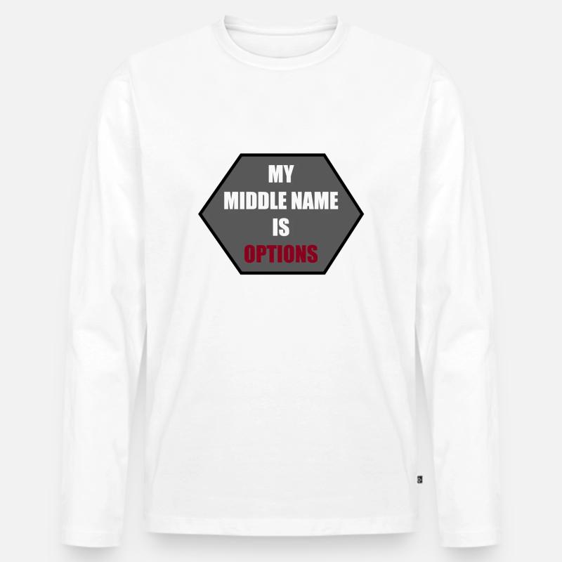 Options! - Männer Premium Bio Langarmshirt - Weiß