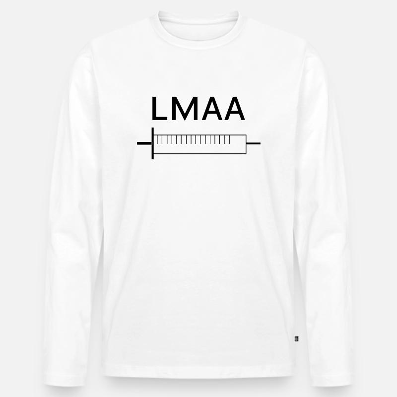 spritze lmaa - Männer Premium Bio Langarmshirt - Weiß