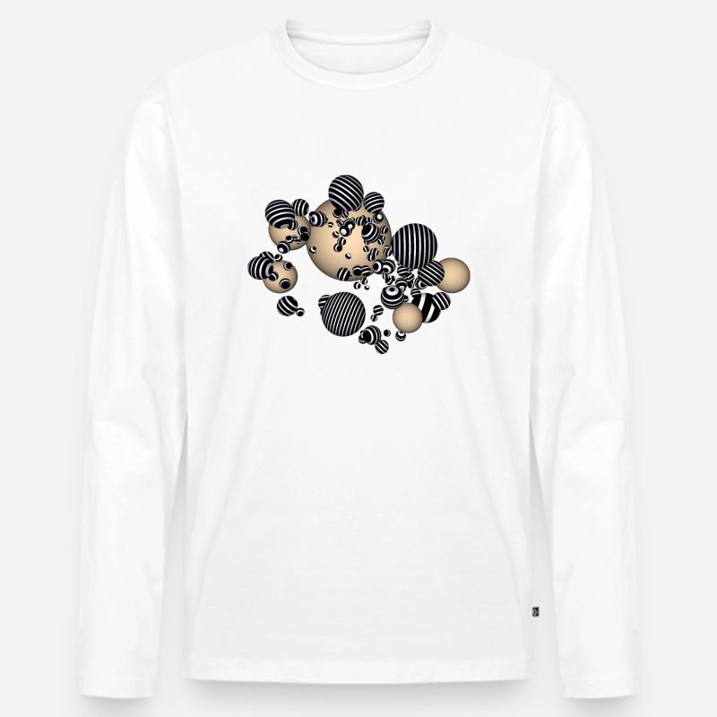 Kugelhaufen - Männer Premium Bio Langarmshirt - Weiß
