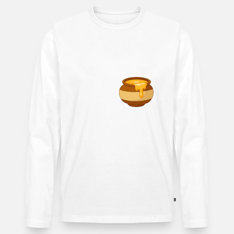 Sweeter than Honey - Männer Premium Bio Langarmshirt - Weiß