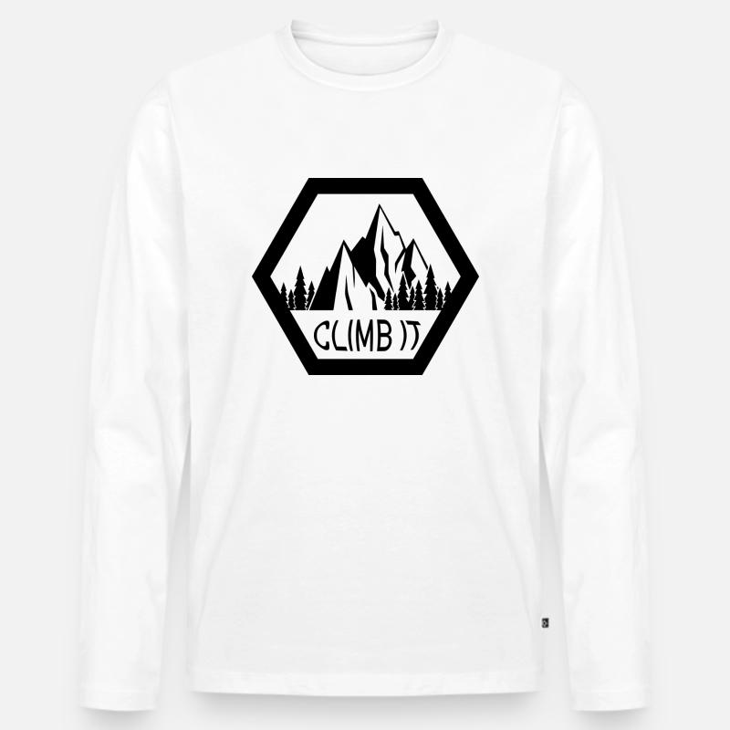 climbing - Männer Premium Bio Langarmshirt - Weiß