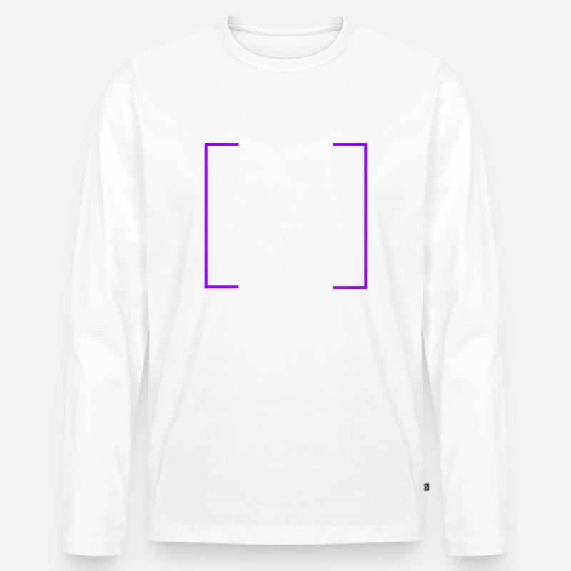 Buchstabe "N" - Männer Premium Bio Langarmshirt - Weiß