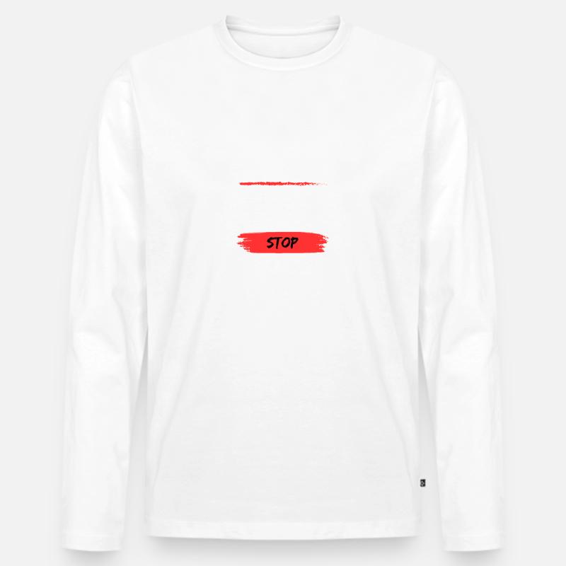 Start Training - Stop Complaining - Männer Premium Bio Langarmshirt - Weiß