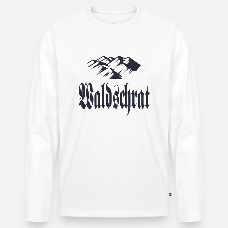 Waldschrat - Männer Premium Bio Langarmshirt - Weiß