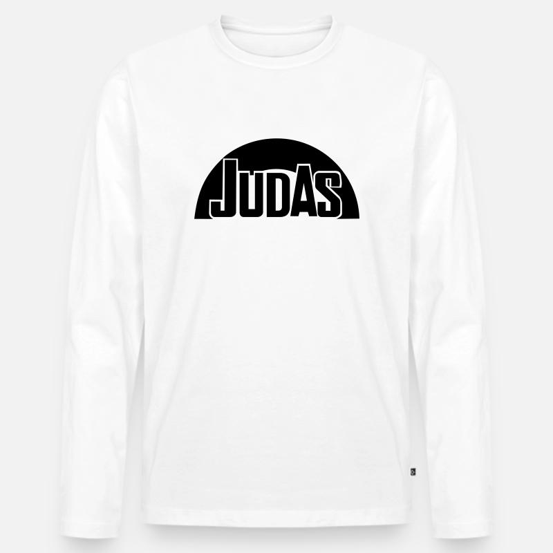 Judas - Verräter - Männer Premium Bio Langarmshirt - Weiß